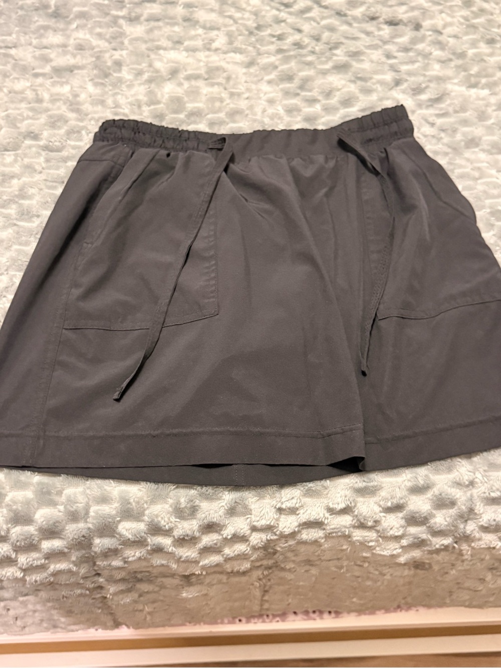 Apana Charcoal Drawstring Mini Skort